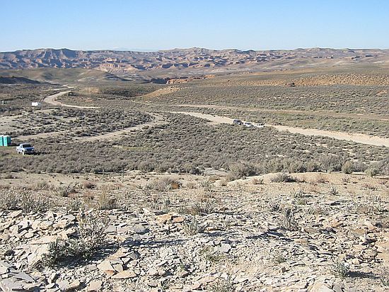 View to the west, standing in quarry A.