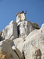 Sherman atop the sandstones which cap Pulpit Rock.