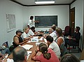 One of the luxuries of the Kiowa Fair Grounds - inside the metal bldg are a few offices and this meeting room which we used for our evening lectures.